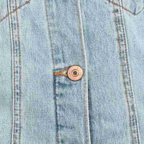 S Forever 21 Jean Jacket with faux fur trim - Picture 7 of 14